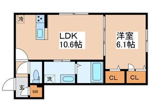 レクシア一ツ家の物件間取画像